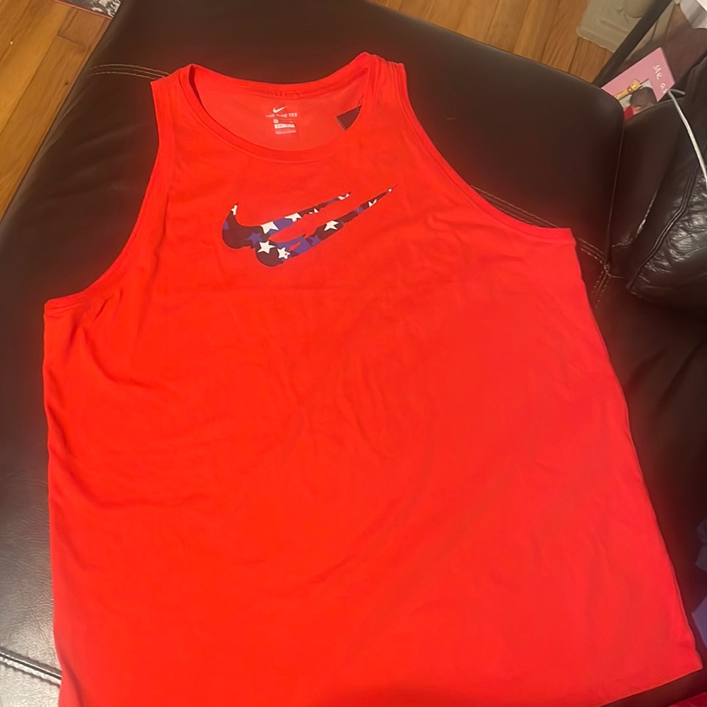 Red Nike tank top